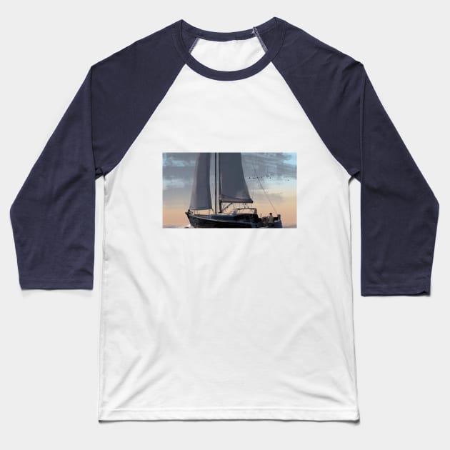 Sail Away Baseball T-Shirt by Anneke1